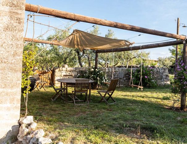 Giardino esterno del B&B Dimora storica Cagnazzi ad Altamura, a pochi Km da Matera.